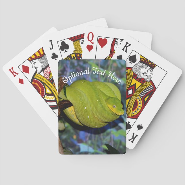 Emerald Träd Boa Snake Casinokort (Baksidan)