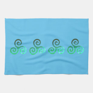 Emerald Triskele Ancient Celtic Symbol Kökshandduk