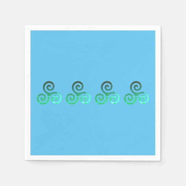 Emerald Triskele Ancient Celtic Symbol Pappersservett (Framsidan)