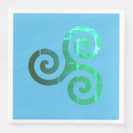 Emerald Triskele Ancient Celtic Symbol Pappersservett