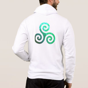 Emerald Triskele Ancient Celtic Symbol White T Shirt