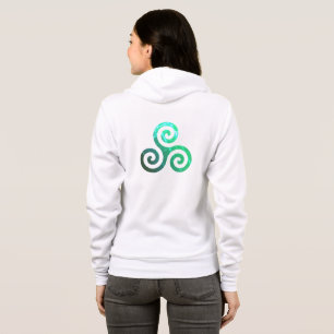Emerald Triskele Ancient Celtic Symbol White T Shirt