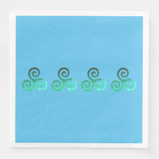 Emerald Triskele Uråldrigt Keltiskt Symbol Pappersservett