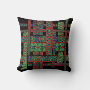 Emerald Twilight Stached Glass Dekorativ kudde