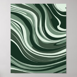 Emerald Vågar Abstract Design Poster