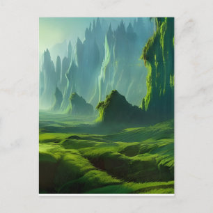 Emerald Valley Fantasy Art Vykort