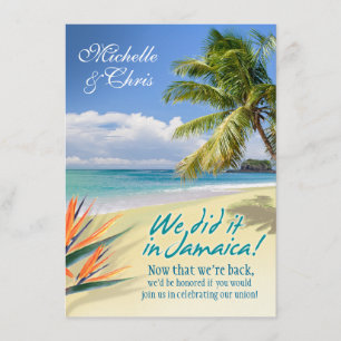Emerald Vatten Reception Card (Jamaica) Inbjudningar