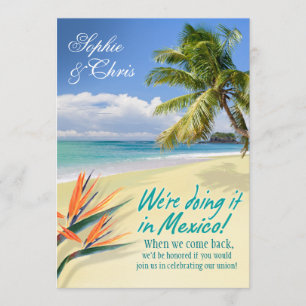 Emerald Vatten Reception Card (Mexiko) Inbjudningar