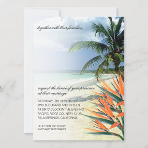 Emerald Vatten Tropical Beach akvat Inbjudningar