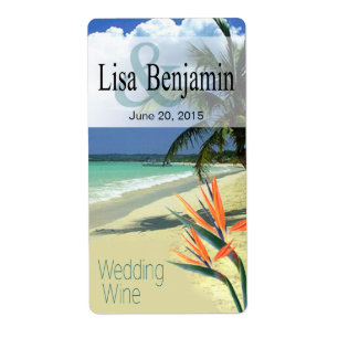 Emerald Vatten Tropical Beach Wedding Vin Fraktsedel