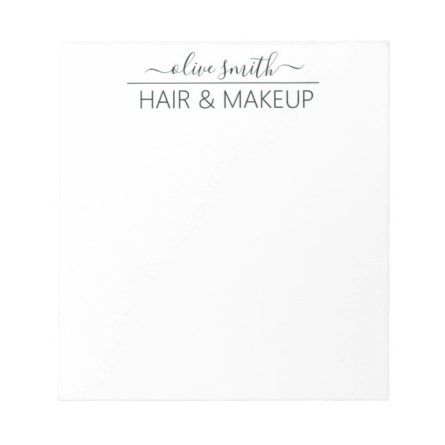 Emerald Vattencolor Monogram Namn Anteckningsblock (Framsida)