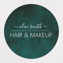 Emerald Vattencolor Monogram Namn Klistermärke