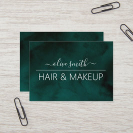 Emerald Vattencolor Monogram Namn Visitkort