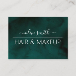 Emerald Vattencolor Monogram Namn Visitkort