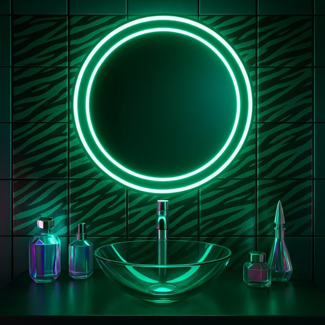 Emerald Vild Glam Zebra Rand Kakelplatta (Skapare uppladdad)