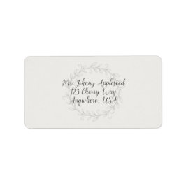Emerald Vine Wedding Address Adressetikett