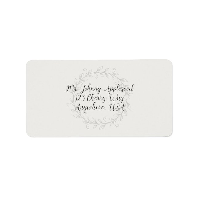 Emerald Vine Wedding Address Adressetikett (Framsidan)