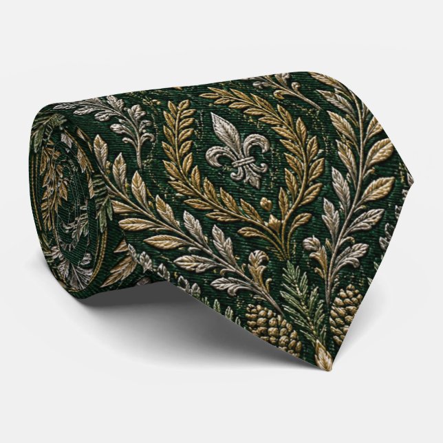 Emerald Vinter Barock Lyxbröllop Slips (Rullad)