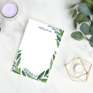 Emerald Wans - Blue Calligraphy Namn Post-it Block