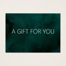 Emerald Watercolor Monogram Gift Card - Anpassning Visitkort