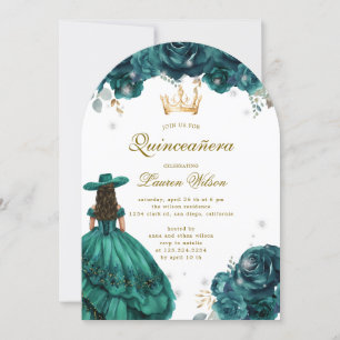 Emerald Western Wonderland Quinceanera-inbjudan Inbjudningar