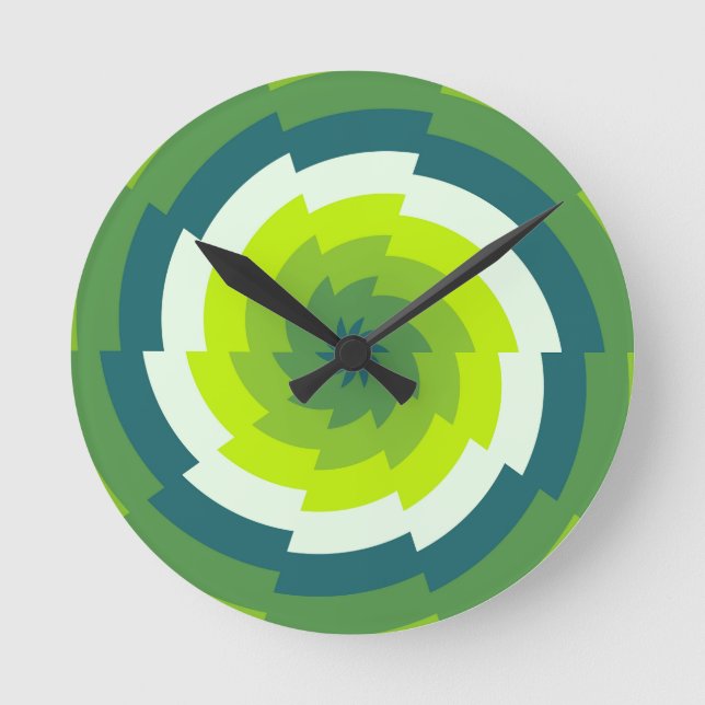 Emerald Whirl Rund Klocka (Framsida)