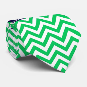 Emerald White LG Chevron Navy Blue Namn Monogram Slips