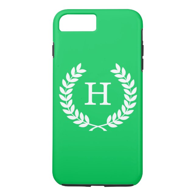 Emerald White Wheat Laurel Wandeine Monogram Case-Mate iPhone Skal (Baksida)