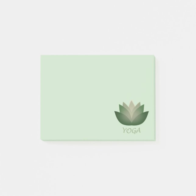 Emerald Yoga Lotus Flower Post-it Block (Framsida)
