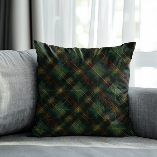 EmeraldGrid Lyx Geometrisk Guld Airbnb Kudd Kudde (Turn Every Stay Into a Five-Star First Impression)