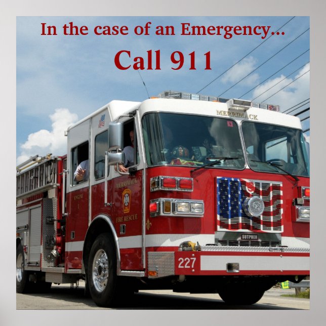 Emergency 911 poster (Framsidan)