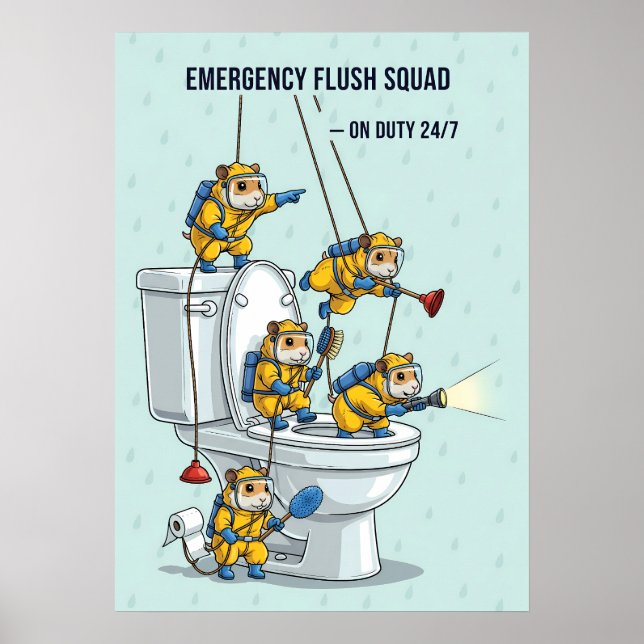 Emergency Flush Squad Poster (Framsidan)