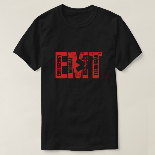 Emergency Meidical Technician EMT EMS Doctor Param T Shirt (Design framsida)