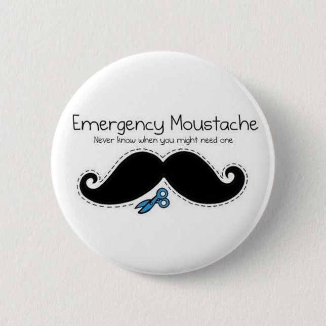 Emergency moustache knapp (Framsida)
