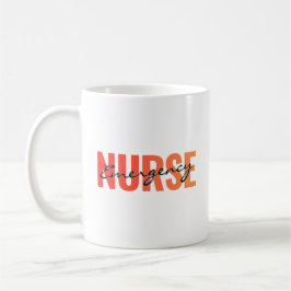 Emergency Nurse Life Bold Typography Kaffemugg