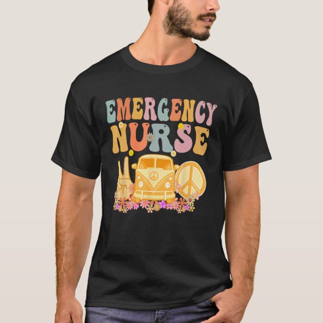 Emergency Nurse Week Groovy Appreciation Day For W T Shirt (Framsida)