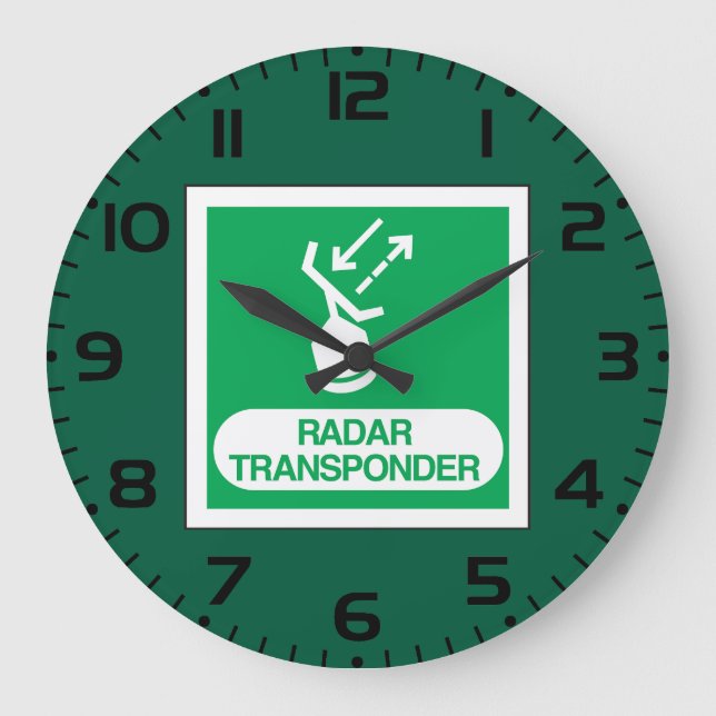 Emergency Radar Transponder Safety Sign Stor Klocka (Framsida)