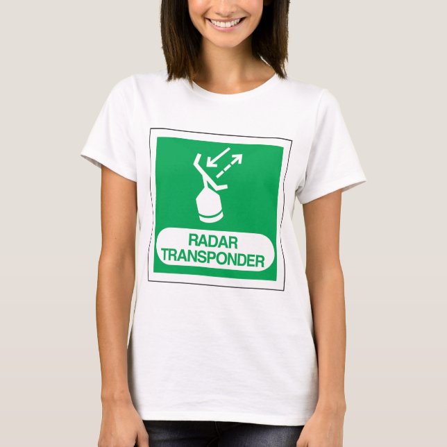 Emergency Radar Transponder Safety Sign T Shirt (Framsida)