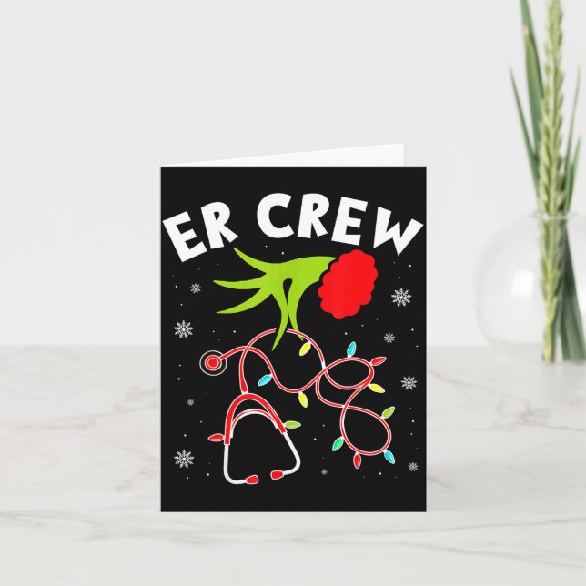 Emergency Room Christmas Er Crew Nurse Xmas Holida Kort (Framsida)