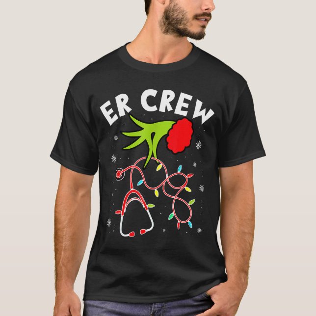 Emergency Room Christmas Er Crew Nurse Xmas Holida T Shirt (Framsida)