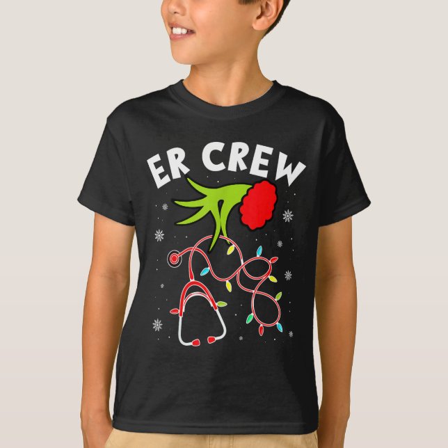 Emergency Room Christmas Er Crew Nurse Xmas Holida T Shirt (Framsida)