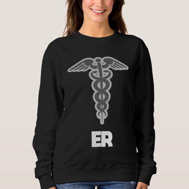 Emergency Room Nurse Caduceus Symbol T Shirt (Framsida)