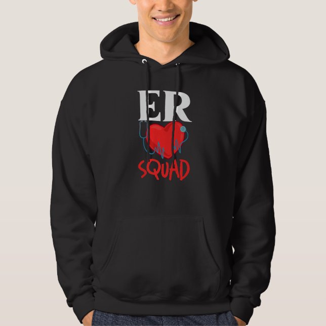 Emergency Room Technician ER Nurse Hospital Depart Hoodie (Framsida)