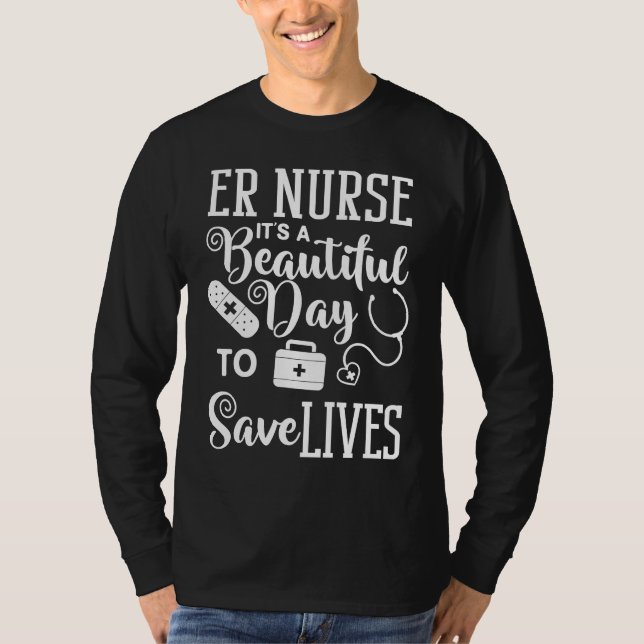 Emergency Room Technician ER Nurse Hospital Depart T Shirt (Framsida)