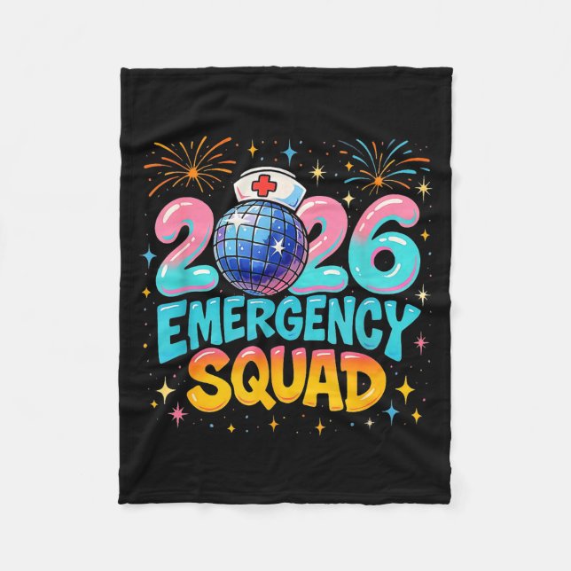 Emergency Squad New Year 2026 Medical Crew Nurse E Fleecefilt (Framsidan)