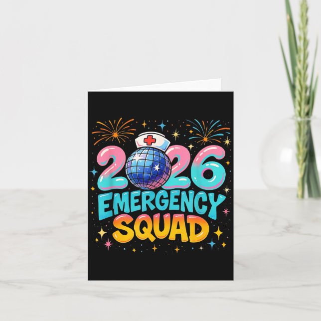 Emergency Squad New Year 2026 Medical Crew Nurse E Kort (Framsida)