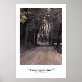 Emerson Carry Beauty Inside Quote Poster