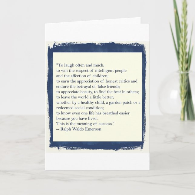 Emerson citationstecken kort (Framsida)