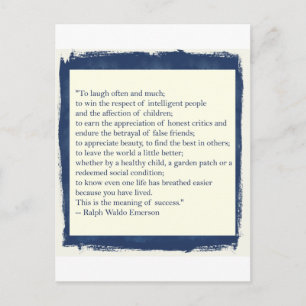 Emerson citationstecken vykort