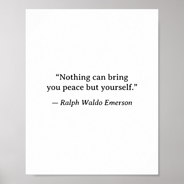 Emerson Inspirational Peace Wall Art Poster (Framsidan)